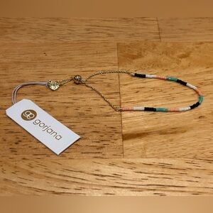 Gorjana Palm Dessert Gigi Striped Beaded Adjustable Bracelet